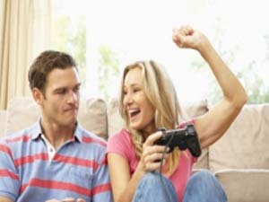 Couples playing video games