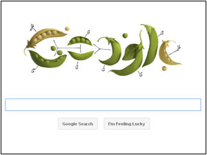 Google Doodle for Gregor Mendel