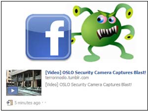 Oslo bombing scam on Facebook