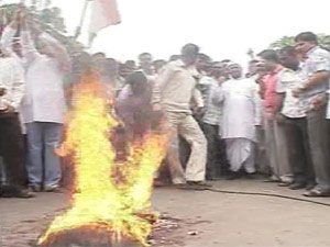 Anna Hazare buring Lokapl Bill