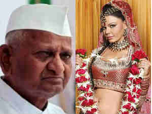 Anna Hazare and Rakhi Sawant