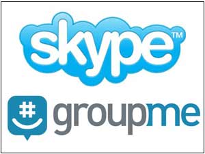 Skype and GroupMe logos