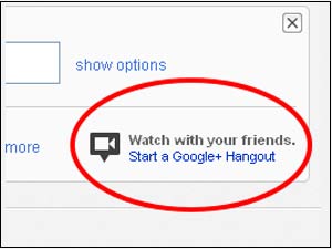 Google Plus Hangout on YouTube