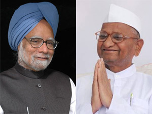 Manmohan Singh-Anna Hazare