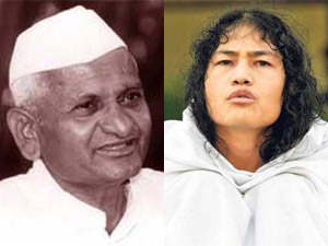 Anna Hazare-Irom Sharmila