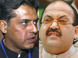 Manish Tiwari and Amar Singh