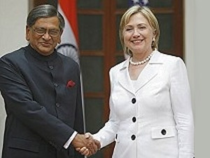 SM Krishna-Hillary Clinton