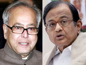 Pranab Mukherjee and P Chidambaram