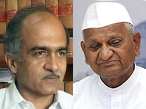 Prashant Bhushan and Anna Hazare