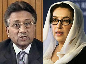 Pervez Musharraf and Benazir Bhutto