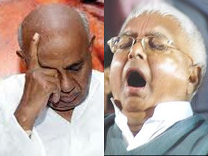 Deve Gowda and Lalu Prasad