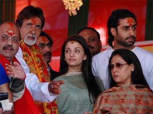 Amar Singh with the Bachchans