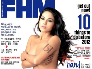 Veena Malik pose topless for a Magazine cover