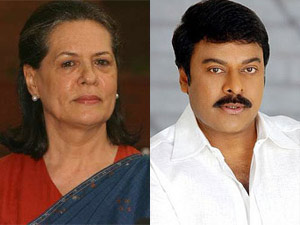 Sonia Gandhi and Chiranjeevi