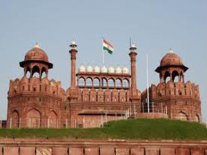 Indian flag hoisted atop of Red fort