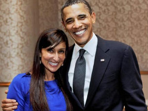 Shefali Razdan Duggal poses with Barack Obama