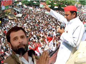 Rahul Gandhi and Akhilesh Yadav