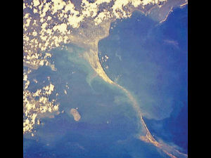 Satellite image of Ram Sethu