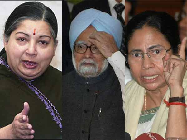 Jayalalithaa-Manmohan Singh-Mamata Banerjee