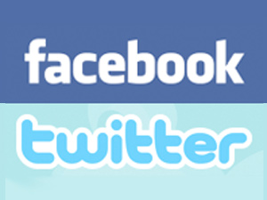 Facebook and Twitter