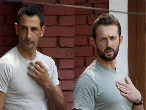 The two jailed Italian marines
