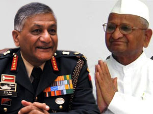 Gen VK Singh-Anna Hazare