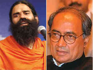 Baba Ramdev and Digvijay Singh