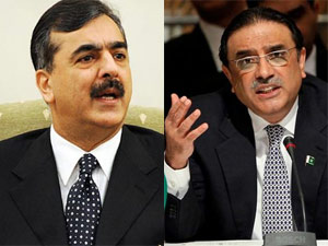 Yousuf Raza Gilani Asif Ali Zardari