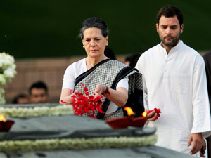 Sonia Gandhi with Rahul Gandhi
