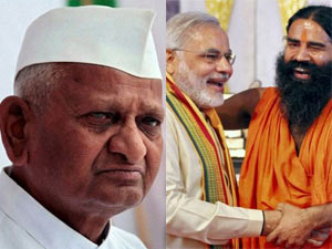 Anna, Ramdev and Narendra Modi