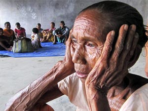 A woman in Assam relief camp