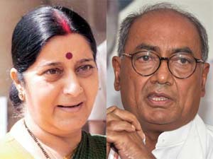 Sushma Swaraj and Digvijay Singh