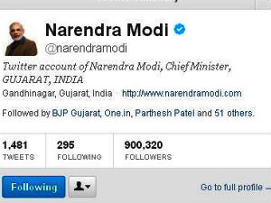 Narendra Modi crossed 9 lakh Twitter followers