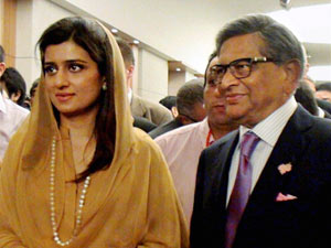 SM Krishna and Hina Rabbani Khar
