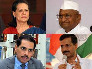 Sonia, Anna, Kejriwal and Vadra