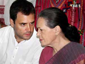 Rahul Gandhi with Sonia