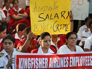 Kingfisher employees protest
