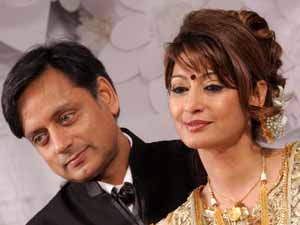 Shashi Tharoor with wife Sunanda Pushkar