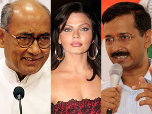 Diggy, Rakhi and Kejriwal