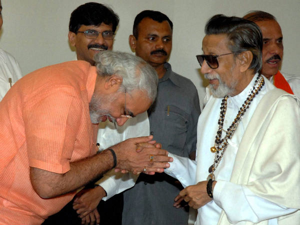 Narendra Modi with Bal Thackeray