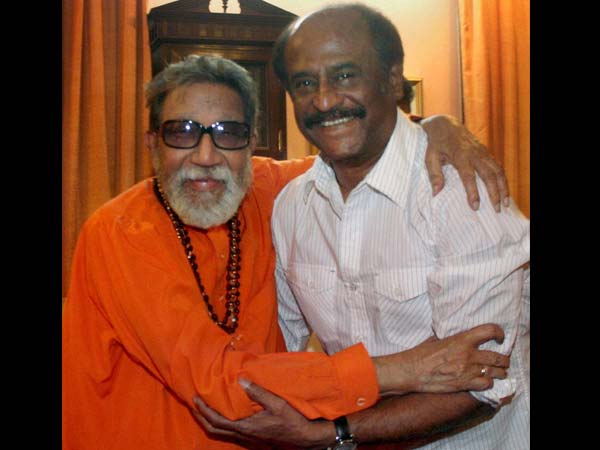 Rajinikanth with Bal Thackeray