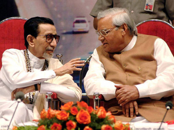 Vajpayee with Bal Thackeray