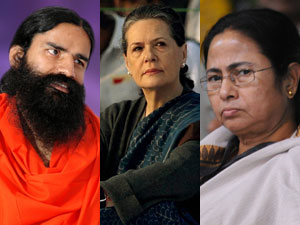 Ramdev, Sonia, Mamata
