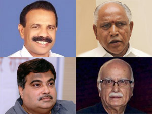 Gowda, BSY, Gadkari and Advani