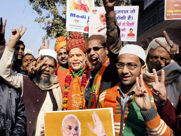 Muslims celebrate Modi's victory in Gujarat Muslims celebrate Modi's victory in Gujarat