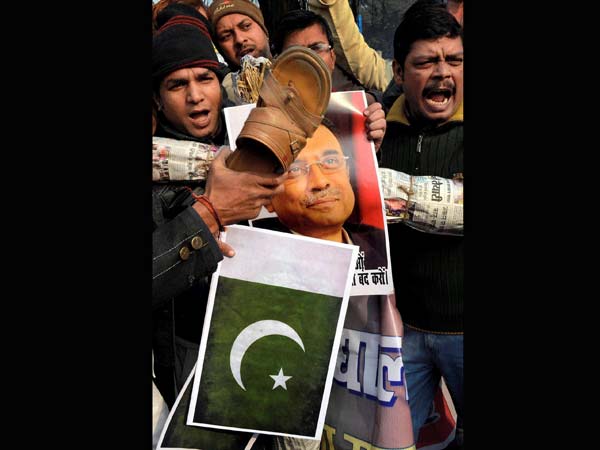 BJP members protest against the brutal killing