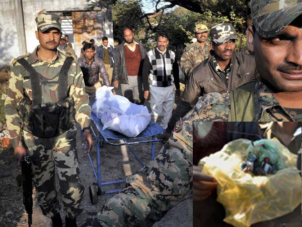 CRPF Showing Seized Arms
