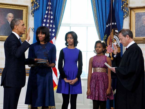 Barack Obama officially takes oath for the second term