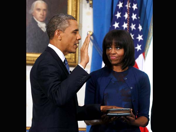 Barack Obama with First lady Michelle Obama
