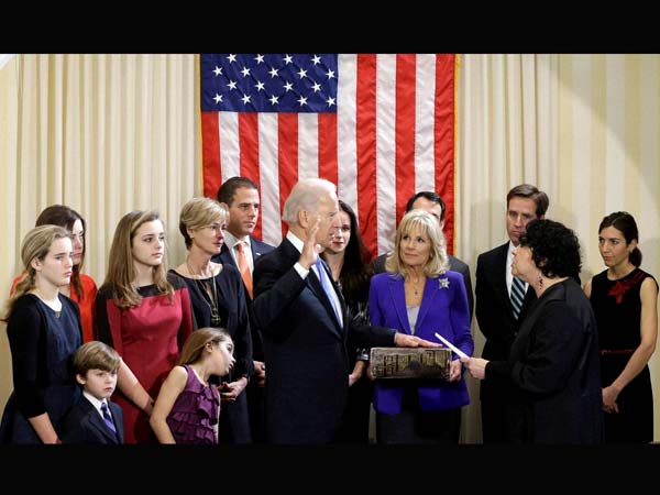 Joe Biden takes the official oath